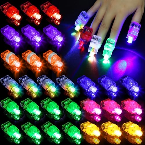 Alimentées par piles ces 320 lampes LED pour doigt offrent 8 couleurs lumineuses