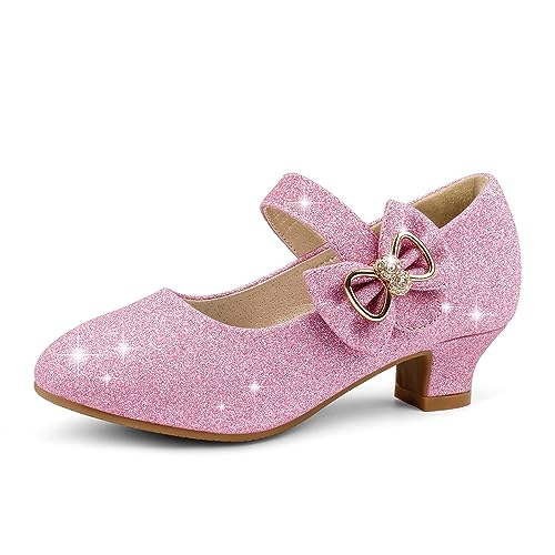 Eithy Girls Dress Shoes Low Heel Bow Princess Summer Flats Sandals Toddler/Little Kid/Big Kid