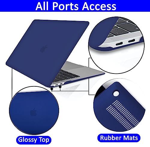 Image of Case Compatible with MacBook Pro 14 inch Case 2026 2025 2024-2021 M5 M4 M3 M2 M1 A3434 A3112 A3185 A3401 A2918 A2992 A2779 A2442Plastic Hard Shell Cover Case, Matte Navy Blue