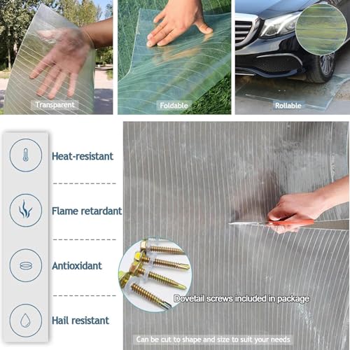 Feuille de remplacement antichoc en polycarbonate avec protection UV