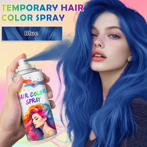 Spray temporal para cabello azul 120 ml miniatura 2