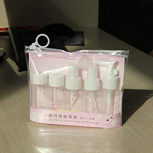 BAREPEPE 6Pcs/Set Travel Bottles Cosmetic Packaging Empty Pressure Spray Bottle Travel Transparent Plastic Perfume Travel Kit