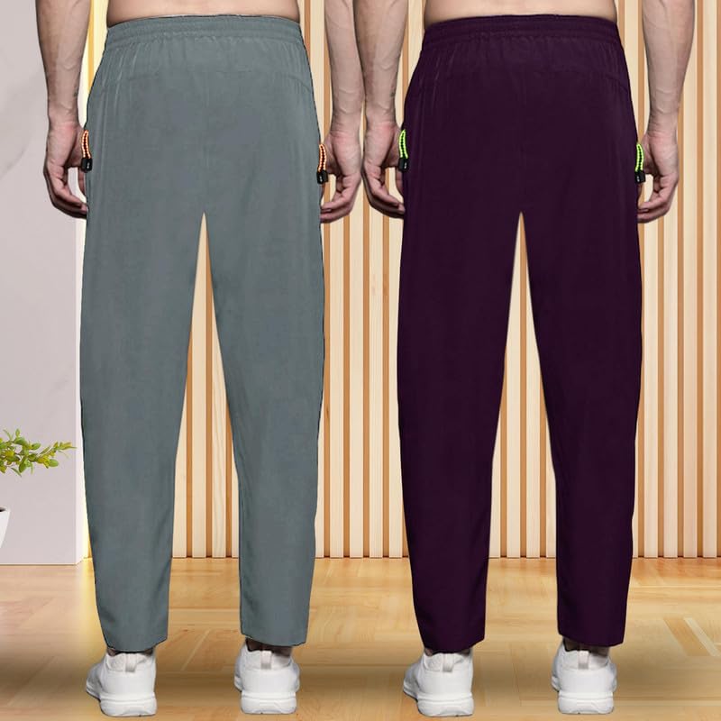 Image of Pinkmint Combo Track Pant for Men Soild with Pocket Active Wear ll Gym Wear (Pack of 2)