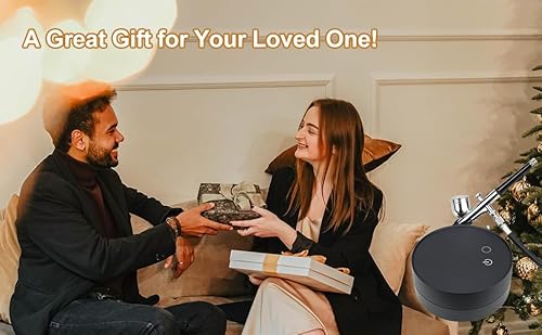 Adjustable Airbrush Compressor Kit - 3 PSI Settings up to 30 PSI, Dual Action Airbrush with Multiple Nozzles and Accessories for Painting, Model Spray, Nail, Makeup, Cake Decoration & Tattoo - Image 9