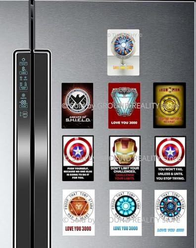 Image of LADY HAWK Iron Man Arc Reactor Poster Miniature Picture with magnetic backing. A Memorable Gift for all his fans. Directly sticks to any Metal Surface. Size 10x7cms Ironman Poster Mini Series (AV54)