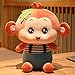 LYXBWT Niedliche Affen Plüschtiere Kleine Affenpuppen Kleine Puppen Muppets Ragdolls Mädchen Beruhigende süße Geschenke 50.cm Rosa