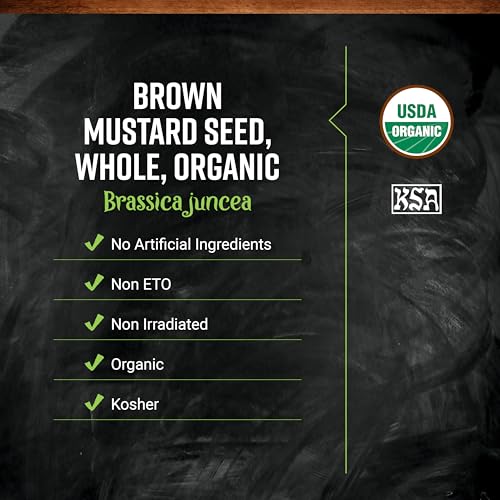 Frontier Co-op Organic Whole Brown Mustard Seed, 1-pound Bulk Bag, Robust Spicy, Peppery Flavor, Great for Soup and Pickling - Image 3