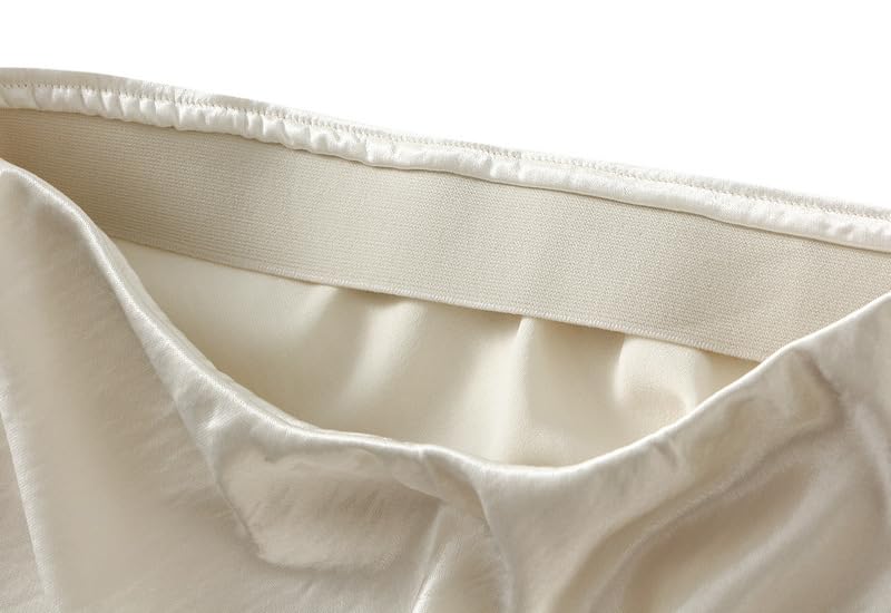 Wuitrie Long Skirts for Women Satin Fishtail Skirt Slim Package Hip A-Line Midi Skirt3