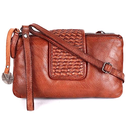Genuine Leather Crossbody Sling Bag for Women - Trendy Casual Office Bag with Adjustable Strap