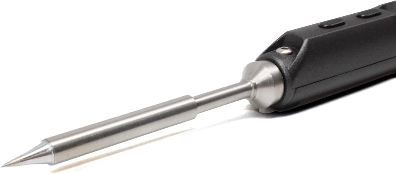 6PCS TS100 Soldering Tips Kit with Threaded Insert Adapter, Compatible with TS100|TS101|/PinecilV2|pine64 Soldering Iron- Includes TS-C4, TS-K, TS-ILS, TS-J02, TS-D24, Fast Heating