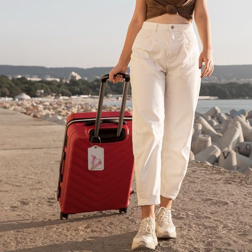 Pink Western Luggage Tag, Preppy Cowgirl Boots Luggage Tags for Suitcases, Cowgirl Gifts, Western Gifts for Women, Privacy Protection PU Leather Travel Name Tags Identifiers for Luggage4