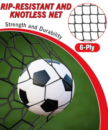 Queension Kids Soccer Goals for Backyard, 4x3 ft Pop Up Soccer Goal for Toddler Ages 3-5,8-12, Football Net Training Equipment with Carry Bag for Youth Outdoor Sports Games, White