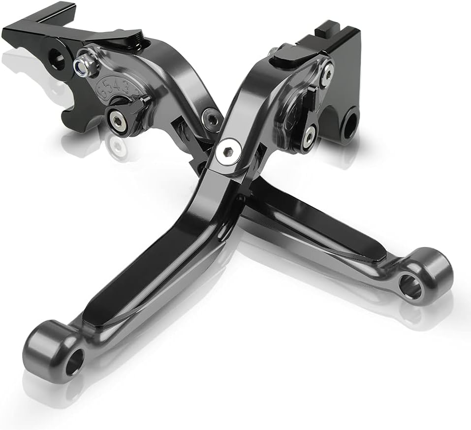Brake & Clutch Levers Set Foldable Extendable CNC Compatible with CBR650F CB650F 2014-2018 Titanium Black