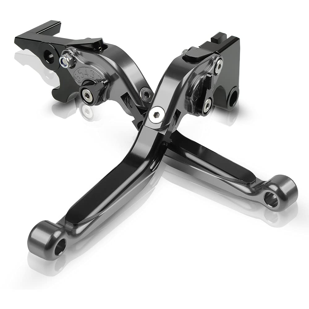 MT-03 2015-2020 Moto Leve Freno Frizione Set CNC Alluminio Regolabile Per MT03 MT-03 2015 2016 2017 2018 2019 2020 (Titanio/Nero)