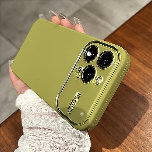 Étui de protection d'appareil photo iPhone 12 silicone de luxe antichoc vert