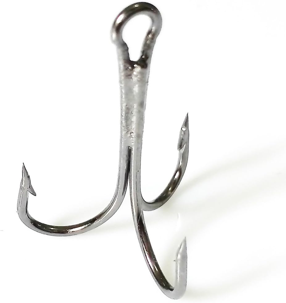 20pcs 3551 Size 8/0 10/0 Round Bend Fishhook Strong Sharp Fish Hook Treble Saltwater Fishing Hook