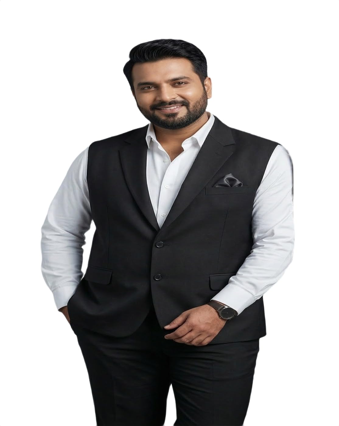 maykr Men Plus Size Waistcoat-picture-18