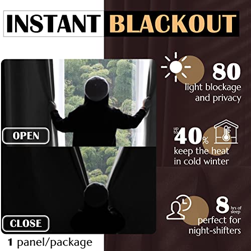Jinchan Blackout Curtain Burgundy For Bedroom 84 Inches Length Red Black Out Window Curtains Living Room Thermal Insulated Dining Room Darkening Outlet Grommets Drapes Sold Individually One Panel #TOP3