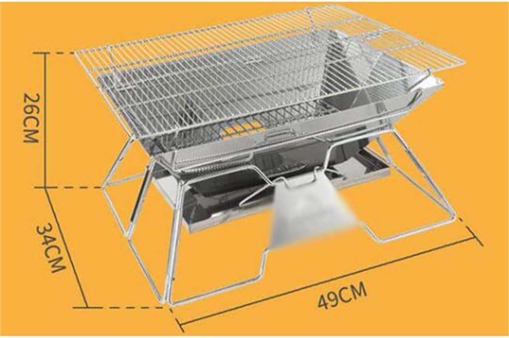 Lar Folding Grill Stainless Steel Rotisserie Grill Oven Grill Net Outdoor Grill