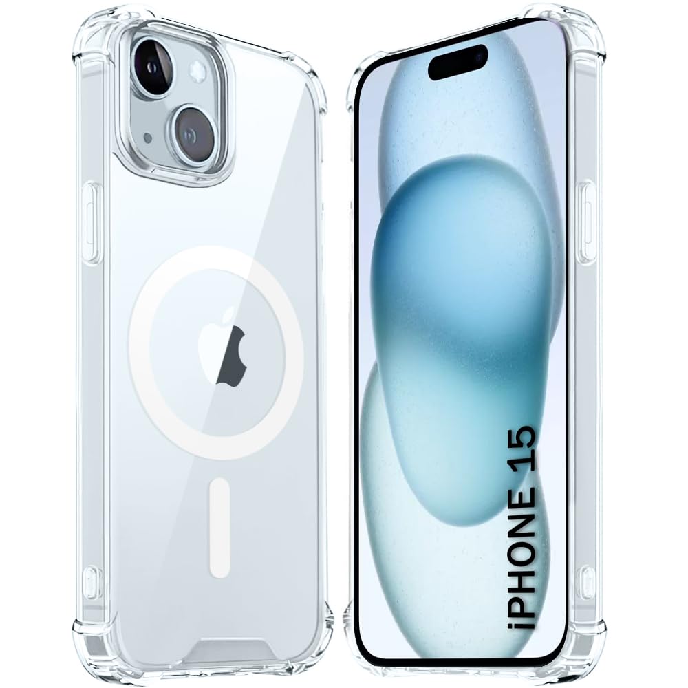 TheGiftKart TPU+PC Shockproof Ultra-Hybrid Back Cover Case For Iphone 15 Compatible With Magsafe | 360° Protection | Crystal Clear Hard Back Cover Case For Iphone 15 (Transparent Bumper), Transparent (B0CHQBC2JR) Amazon Price History, Amazon Price Tracker