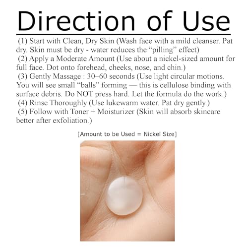 Image of Exfoliating Peeling Gel Cellulose Face Scrub - Visible Peeling Effect, Blackhead & Pore Cleansing, Non-Abrasive Korean Skincare, Sensitive Skin Safe (4 Fl Oz)