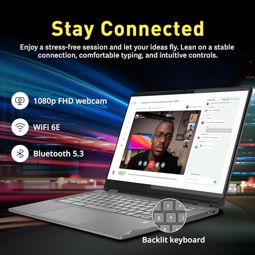 Image of Lenovo IdeaPad Flex 5i 14 inch WUXGA 2-in-1 Touchscreen Chromebook, Intel i5-1334U, 8GB RAM, 288GB Storage(128GB SSD+160GB Docking Station), Intel Iris Xe Graphics, Backlit Keyboard, Chrome OS, Gray