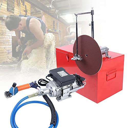 Electric Sheep Shearing Machine Clipper, Shearing and Sharpening 2-in-1, 360-Degree Flexible Shaft & 550W Pure Copper Brushless Motor for Professional Shearers on Large Farms Animals with Thick Hair