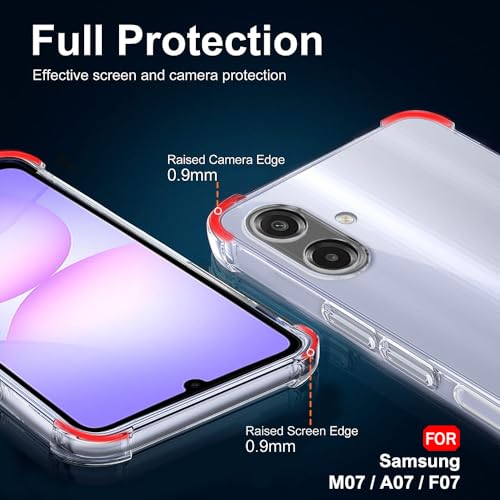 Image of TheGiftKart Transparent Crystal Clear Back Cover Case for Samsung Galaxy M07 / F07 | Shockproof Soft TPU Case | Cushioned Edges for Ultimate Protection Back Cover Case (TPU, Transparent)