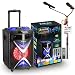 Portable Bluetooth Karaoke Machine, Ankuka Wireless PA Speaker System with USB Disco Lights, 2 Microphones and Adjustable Microphone Stand