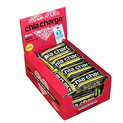Mini and Big Flapjacks Pack - Chia Seeds - Energy Bar - Healthy Snack Bar - Bars - Running, Gym and Cycling Energy - No Nuts - Nut Free - Lunchbox Snack (Banana Bar, 18 x 30g)