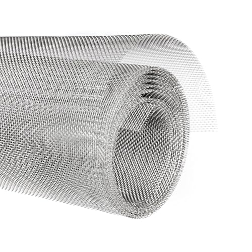 DFDPAXL 304 Stainless Steel Fine Wire Mesh Roll, 8 Mesh Window Screen Metal Fencing Roll Mesh Suitable for Vent Cage Garden Window,Wire Diameter 0.35mm