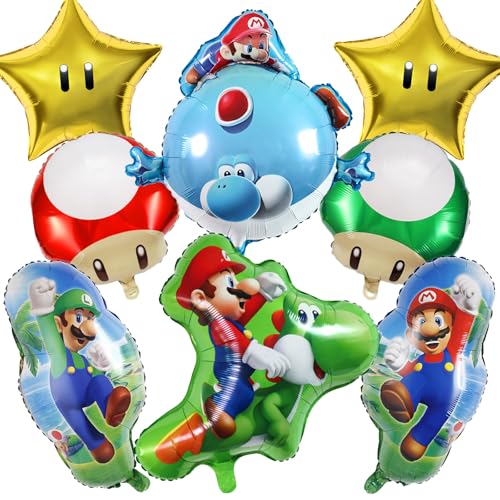 MODEQQ 8 PCS Mari Globos de Alienígenas para Decoración de Fiestas, para Niños y Niñas, Set de Globos de Cumpleaños, Globos de Aluminio para Niños