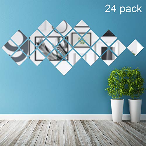 Removable PET Mirror Setting Wall Sticker Decal for Home Living Room Bedroom Decor