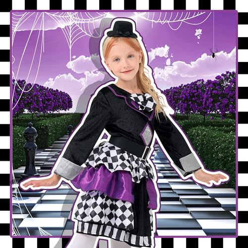 Miss Fantasy Mad Hatter Costume Kids thumb #3