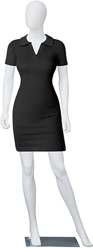 Maniquí femenino de cuerpo completo, 70 pulgadas, soporte desmontable para tiendas de ropa al por menor, pantalla portátil, poses ajustables, color
