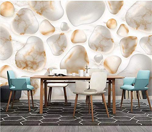 Papier peint marbre 3d 430x300 cm pour salon moderne - 5