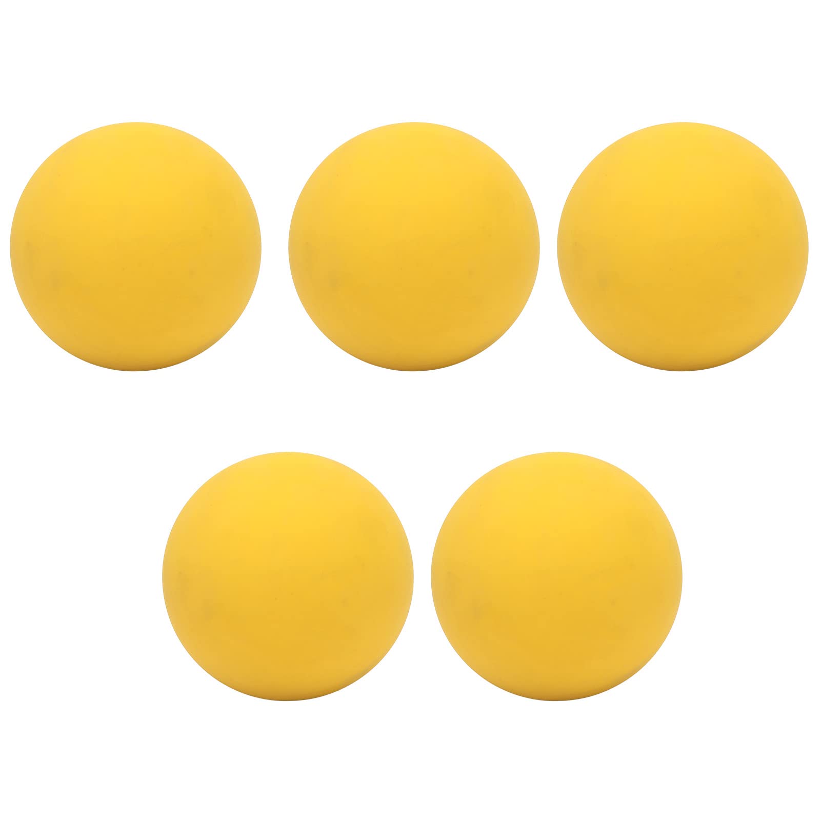 Rcniso Set of 5 Durable Rubber Bouncing Balls 6cm for Hand Exercises and Anxiety Relief, Portable Wall Balls for Beach and Pool Fun (Yellow)