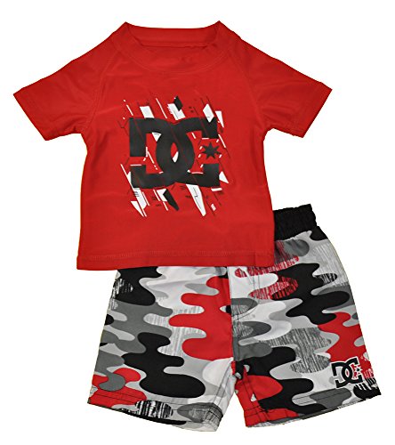 DC Apparel Baby Boys' Rashguard Top and Microfiber Shorts