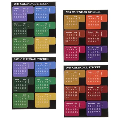 LOLIPPYY 2セット 付箋ステッカー年対応インデックスシール付きプランナータブ 多用途オフィス手帳用暦貼り付けメモ用紙