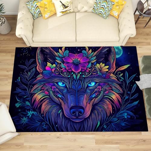 Tapis loup antidérapant grand format pour sécuriser et décorer le salon