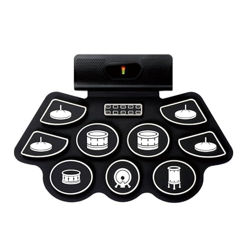 NeuneL Bluetooth Hand Drum Kit, 9 Drums, 9 Timbre, 15 Speed Adjustable, Support TDX, Portable Professional Electronic Drum, Adult Children Beginners Learn To Play, Birthday, (Color : White)