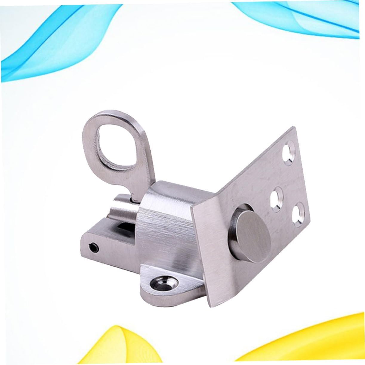 Lurrose 3pcs Stainless Steel Door Bolt Latch Garage Door Spring Bolt Metal Safety Lock for Home Security
