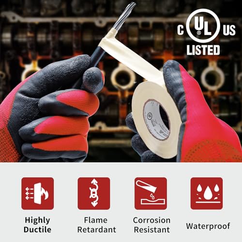Image of Avery Dennison Electrical Tape, General Use PVC Electric Tape, UL /CSA Listed Insulating Vinyl Tape for Electrical, Repairs, Automotive and Equipment, EE-100, in x 66 ft, White, 1 Roll