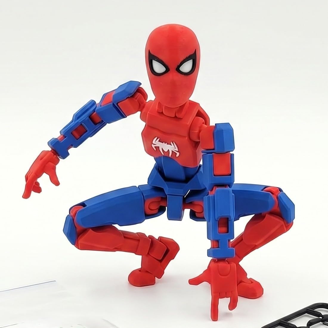 VIKSON INTERNATIONAL Dummy13 v1.0 Compatible Fully Articulated Action Figure DIY Kit Parts | 5.4 Inch Tall Poseable Toy | Dynamic Poses | DIY Collectible Model | Made in India (Spider Man v2.0)-image-17