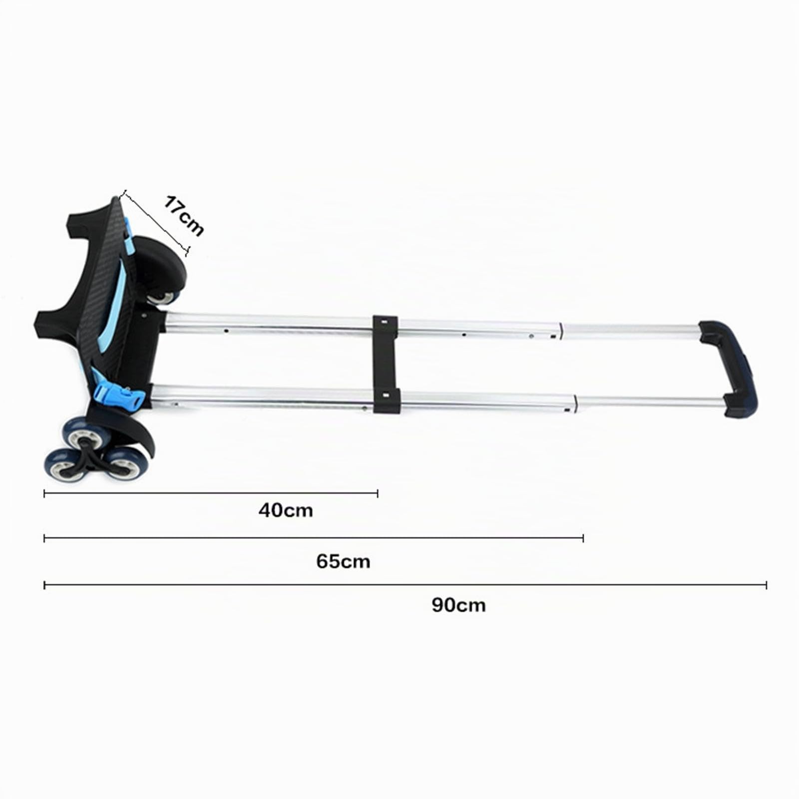 Zaino Trolley Zaino Carrello a Mano con Cinghia per Bagagli Carrello Portabagagli Pieghevole Compatto Carrello con Ruote per Ufficio Campegg, Blu