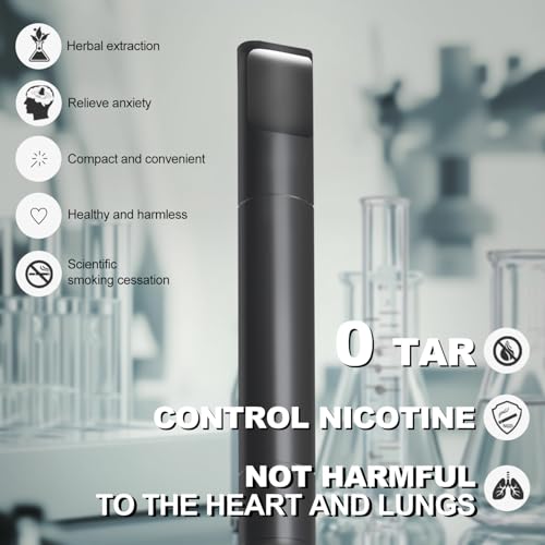 quit bad habit air device - upgraded version smokeless inhaler for smoking cessation  refreshing refresh with natural plant extract  4 flavors  lifts spirits  black