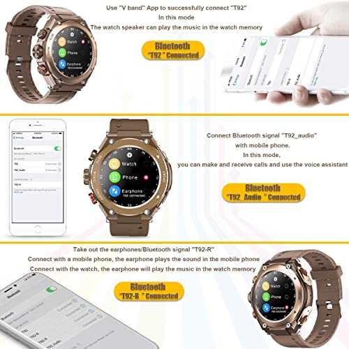 Desong Smart Watch With Earbuds, 3 In 1 Round Fitness Tracker,1.28Inch Smartwatch For Men,Answer/Make Call,Recording,Sleep Monitor,Sports Smart Watch Long Time Standby #TOP2