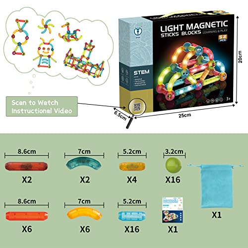 Jvchengxi Costruzioni Magnetiche per Bambini, 3D