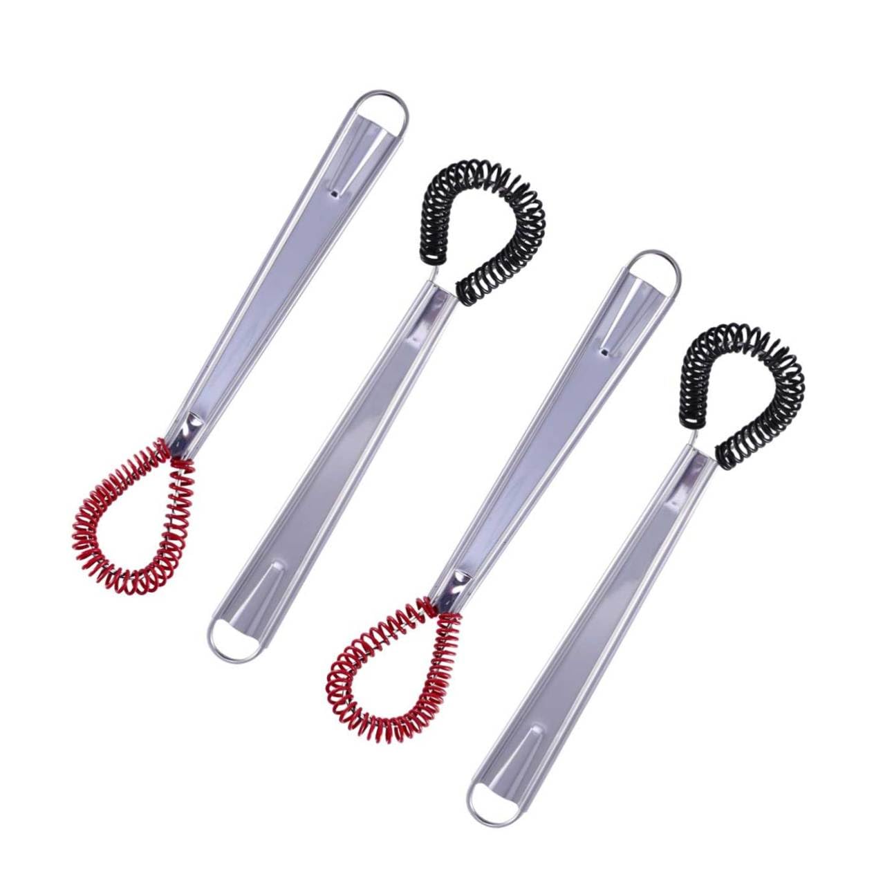 Garneck 8pcs Manual Eggbeater Whisk Stainless Steel Silicone Spring Hand Mixer for Juices Cream and Eggs Versatile Kitchen Tool