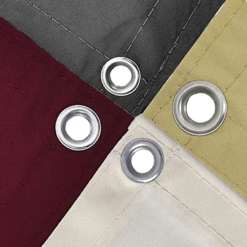 Toile ombrage résistant à l'eau haut de gamme vin rouge 2.5x5 m avec œillets - 5